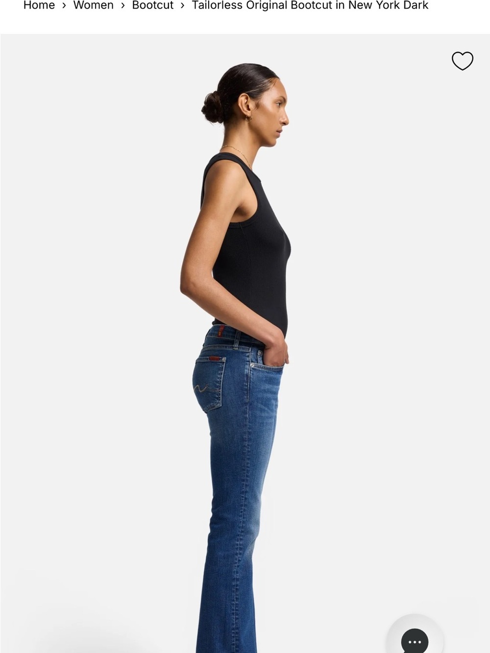 7 for all Mankind Tailorless Original Bootcut Jeans in New York Dark Blue